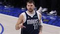 epa11205733 Dallas Mavericks guard Luka Doncic of Slovenia reacts after making a shot during the second half of an NBA game between the Dallas Mavericks and the Miami Heat in Dallas, Texas, USA, 07 March 2024  EPA/ADAM DAVIS  SHUTTERSTOCK OUT