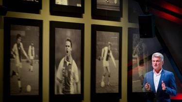 AMSTERDAM - Onderzoeker Anton van Wijk tijdens een presentatie van het Kenniscentrum Sport & Bewegen over de resultaten van een onderzoek naar topsportcultuur. Het onderzoek is uitgevoerd door onderzoeksbureau Verinorm in samenwerking met de Vrije Universiteit Amsterdam en de Hogeschool Utrecht. ANP KOEN VAN WEEL