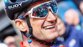 2023-04-19 11:36:06 Dutch Wout Poels of Bahrain Victorious looks on during the 86th edition of the men's event 