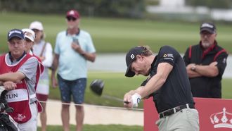 2023-10-19 16:06:50 epa10927539 Dutch golf player Wil Besseling in action during the first day of 'Estrella Damm Andalucia Masters' golf tournament at Real Club de Golf Sotogrande in San Roque, Cadiz, Andalusia, Spain, 19 October 2023. The 'Estrella Damm Andalucia Masters' golf tournament runs from 19 to 22 October 2023.  EPA/A.Carrasco Ragel