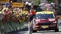 epa12249660 Belgian rider Tim Wellens of UAE Team Emirates celebrates his victory during the 15th stage of the Tour de France cycling race over 169.3km from Muret to Carcassonne, France, 20 July 2025.  EPA/MARTIN DIVISEK
