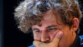 Norway's chess grandmaster Magnus Carlsen gestures during a game in the Tata Steel Chess India tournament in Kolkata on November 17, 2024. 
DIBYANGSHU SARKAR / AFP