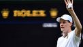 Italy's Jannik Sinner celebrates winning against Portugal's Nuno Borges during their men's singles second round tennis match on the third day of the 2026 Wimbledon Championships at The All England Lawn Tennis and Croquet Club in Wimbledon, southwest London, on July 1, 2026. 
Kirill KUDRYAVTSEV / AFP