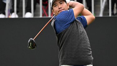 Hideki Matsuyama of Japan tees off at the 1st hole during the second round of the Zozo Championship PGA golf tournament at the Narashino Country Club in Inzai, Chiba prefecture on October 25, 2024. 
Toshifumi KITAMURA / AFP
