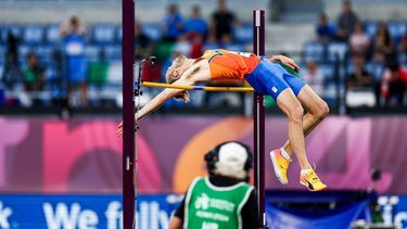 ROME - Douwe Amels in actie tijdens de finale mannen hoogspringen op de vijfde dag van de Europese kampioenschappen atletiek. ANP IRIS VAN DEN BROEK