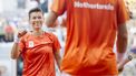 PARIJS - Tennissers Wesley Koolhof en Demi Schuurs in actie tegen Canada tijdens de wedstrijd gemend dubbel voor de bronzen medaille op de Olympische Spelen. ANP IRIS VAN DEN BROEK