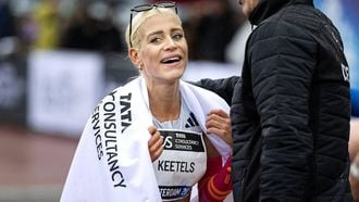 AMSTERDAM - Mikky Keetels is de beste Nederlandse vrouw bij de marathon van Amsterdam. ANP RAMON VAN FLYMEN