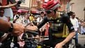 epa12249109 Danish rider Jonas Vingegaard of Team Visma-Lease a Bike signs autographs during the 15th stage of the Tour de France cycling race over 169.3km from Muret to Carcassonne, France, 20 July 2025.  EPA/CHRISTOPHE PETIT TESSON