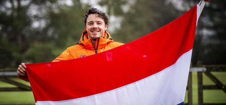 ARNHEM - Zitskiër Jeroen Kampschreur en para-alpineskiër Claire Petit worden gepresenteerd als de vlaggendragers voor de Paralympische Spelen in Milaan op Papendal. FREEK VAN DEN BERGH / ANP