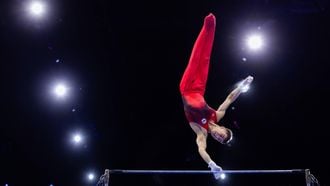 ROTTERDAM - Sergei Naidin (WG2) tijdens de kwalificaties op de wereldkampioenschappen turnen in Rotterdam Ahoy. IRIS VAN DEN BROEK / ANP