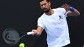 epa11796885 Novak Djokovic of Serbia trains during the Brisbane International at the Queensland Tennis Centre in Brisbane, Australia, 29 December 2024.  EPA/JONO SEARLE AUSTRALIA AND NEW ZEALAND OUT