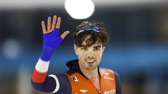 HEERENVEEN - Patrick Roest (NED) reageert na de 5000 meter mannen op de EK afstanden. ANP VINCENT JANNINK