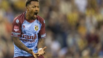 ARNHEM - Dillon Ifunanya Chukwu Hoogewerf tijdens de Nederlandse Eredivisie wedstrijd tussen Vitesse en Helmond Sport in het GelreDome Stadion op 20 september 2025 in Arnhem, Nederland. ANP RONALD HOOGENDOORN