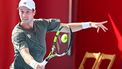 Netherlands' Botic Van De Zandschulp hits a return against China’s Shang Juncheng during their men's singles match at the Hong Kong Open tennis tournament in Hong Kong on January 3, 2024. 
Peter PARKS / AFP