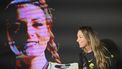 Visma-Lease a bike's French rider Pauline Ferrand-Prevot attends a press conference during the presentation of the Visma-Lease a Bike cycling team at La Nucia near Alicante, eastern Spain on January 13, 2026. 
Jose Jordan / AFP