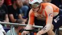 2023-08-05 11:10:00 epa10785881 Jeffrey Hoogland of The Netherlands competes in the Men’s Elite Sprint qualification at the UCI World Cycling Championships in Glasgow, Britain, 05 August 2023.  EPA/ADAM VAUGHAN