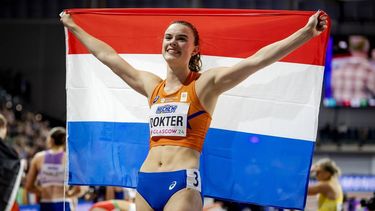 GLASGOW - Sofie Dokter, in actie tijdens de 800 meter op de vijfkamp op de eerste dag van wereldkampioenschappen indooratletiek in Schotland. ANP ROBIN VAN LONKHUIJSEN