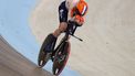 Netherland's Daniel Abraham Gebru takes part in the men's para-cycling C5 Individual Pursuit Final race during the UCI Cycling World Championships in Glasgow, Scotland on August 7, 2023 
Adrian DENNIS / AFP