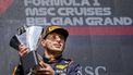 2023-07-30 16:41:08 SPA - Max Verstappen (Red Bull Racing) op het podium na het winnen van de Grote Prijs van Belgie op het Circuit de Spa-Francorchamps. ANP SEM VAN DER WAL