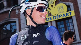 2023-04-19 11:37:29 Spanish Enric Mas of Movistar Team looks on during the 86th edition of the men's event 