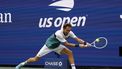 2023-09-06 21:55:33 Russia's Daniil Medvedev hits a return to Russia's Andrey Rublev during the US Open tennis tournament men's singles quarter-finals match at the USTA Billie Jean King National Tennis Center in New York City, on September 6, 2023. 
KENA BETANCUR / AFP