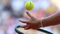 epa11519425 Mirra Andreeva of Russia prepares to serve during their Women's Doubles semifinal match against Cristina Bucsa and Sara Sorribes Tormo of Spain at the Tennis competitions in the Paris 2024 Olympic Games, at the Roland Garros in Paris, France, 02 August 2024.  EPA/CAROLINE BLUMBERG