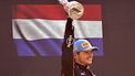 epa12359700 Red Bull Racing driver Max Verstappen of the Netherlands celebrates on the podium after winning the Formula One Grand Prix of Italy in Monza, Italy, 07 September 2025.  EPA/Daniel Dal Zennaro