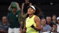 epa11051627 Naomi Osaka of Japan reacts after winning her match against Tamara Korpatsch of Germany during their round one match on Day 2 of the 2024 Brisbane International at the Queensland Tennis Centre in Brisbane, Australia, 01 January 2024.  EPA/JONO SEARLE  AUSTRALIA AND NEW ZEALAND OUT