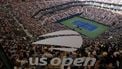 Attendees watch as USA's Taylor Fritz faces Serbia's Novak Djokovic during the US Open tennis tournament men's singles quarter-finals match at the USTA Billie Jean King National Tennis Center in New York City, on September 5, 2023. 
Kena BETANCUR / AFP