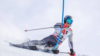 Marcel Hirscher of the Netherlands competes in the first run of the men's slalom race during the FIS Alpine Skiing World Cup in Hochgurgl, Austria on November 24, 2024. 
Johann GRODER / EXPA / APA / AFP