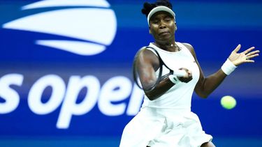 USA's Venus Williams hits a forehand against USA's Sofia Kenin during the women's singles first round tennis match on day one of the US Open tennis tournament at the USTA Billie Jean King National Tennis Center in New York City on August 30, 2026. 
CHARLY TRIBALLEAU / AFP