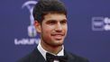 epa12045299 Tennis player Carlos Alcaraz poses upon arriving at the 2025 Laureus World Sports Awards ceremony, at the Cibeles Palace in Madrid, Spain, 21 April 2025.  EPA/MARISCAL