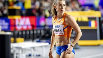 GLASGOW - Nadine Visser in actie op de 60 meter horden, tijdens de laatste dag van de wereldkampioenschappen indooratletiek in Schotland. ANP ROBIN VAN LONKHUIJSEN