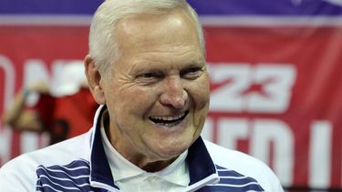 (FILES) LA Clippers executive board member Jerry West attends a game between the Orlando Magic and the Houston Rockets during the 2022 NBA Summer League at the Thomas & Mack Center in Las Vegas, Nevada, on July 7, 2022. Obsessive perfectionism and a deadly jump shot made Jerry West, who died on June 12, 2024 at the age 86, one of the greatest guards in NBA history. His uncompromising will to win and encyclopedic knowledge of the game also made him one of the league's all-time great executives.
Ethan Miller / GETTY IMAGES NORTH AMERICA / AFP