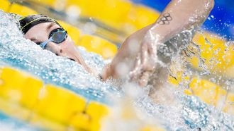 EINDHOVEN - Marrit Steenbergen in actie op de finale 200m vrije slag. De Nederlandse zwemmers konden tijdens de Eindhoven Qualification Meet een startbewijs voor de Olympische Spelen afdwingen. ANP KOEN VAN WEEL