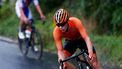 HARROGATE - Casper van Uden in actie tijdens de wegwedstrijd van de junior mannen tijdens de wereldkampioenschappen wielrennen. ANP BAS CZERWINSKI