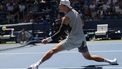 Britain's Jack Draper plays a return to Argentina’s Federico Agustin Gomez during their men's singles first round tennis match on day two of the US Open tennis tournament at the USTA Billie Jean King National Tennis Center in New York City, on August 25, 2025. 
TIMOTHY A. CLARY / AFP