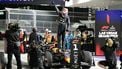 Red Bull Racing's Dutch driver Max Verstappen celebrates after winning the Las Vegas Formula One Grand Prix at the Las Vegas Strip Circuit in Las Vegas, Nevada, on November 22, 2025. 
Frederic J. Brown / AFP