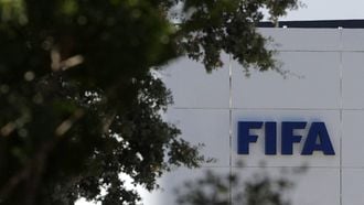 The FIFA logo is seen at its Africa regional office in Sale on August 5, 2026. President Gianni Infantino held emergency talks with other FIFA directors in Morocco on August 5, a source told AFP, amid a wave of criticism over his now shelved plan to open the World Cup to private investment.
Abdelmajid BZIOUAT / AFP