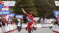Team SD Worx - Protime's Dutch rider Demi Vollering celebrates after winning the race and La Vuelta Tour during the 8th stage of the 2024 La Vuelta Femenina cycling tour of Spain, an 89,5 km race from Madrid to Valdesqui ski resort, in Rascafria, on May 5, 2024. 
OSCAR DEL POZO / AFP