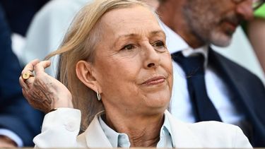 2023-07-07 14:32:14 Czech–born US former professional tennis player, Martina Navratilova sits in the Royal Box of Centre Court on the fifth day of the 2023 Wimbledon Championships at The All England Tennis Club in Wimbledon, southwest London, on July 7, 2023.  
SEBASTIEN BOZON / AFP