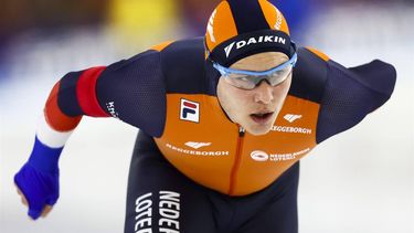 HEERENVEEN - Marcel Bosker (NED) in actie op de 5000 meter mannen op de EK afstanden. ANP VINCENT JANNINK