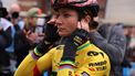 2023-04-08 15:09:52 Team Jumbo-Visma's Dutch rider Marianne Vos adjusts her helmet before the third edition of the Paris-Roubaix one-day classic cycling race, between Denain and Roubaix, on April 8, 2023. 
Thomas SAMSON / AFP