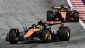 McLaren's British driver Lando Norris drives ahead of team mate McLaren's Australian driver Oscar Piastri at the start of the Formula One Austrian Grand Prix at the Red Bull Ring race track in Spielberg, Austria, on June 29, 2025. 
Joe Klamar / AFP