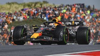 2023-08-26 15:40:12 Red Bull Racing's Dutch driver Max Verstappen drives during the qualifying session at The Circuit Zandvoort, ahead of the Dutch Formula One Grand Prix, in Zandvoort on August 26, 2023. 
JOHN THYS / AFP