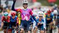 Dutch Lorena Wiebes of SD Worx - Protime crosses the finish line to win the women's race of the Scheldeprijs one-day cycling, 130,5 km from Schoten to Schoten, in Schoten, on April 3, 2024. 
JASPER JACOBS / Belga / AFP