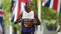 Netherland's Sifan Hassan crosses the line in third place in the women's race at the 2025 London Marathon in central London on April 27, 2025. 
JUSTIN TALLIS / AFP