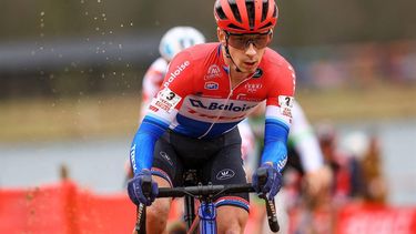 2023-02-18 17:33:04 Dutch Lars Van Der Haar competes during the men's race of the Waaslandcross, the last race of the Exact Cross competition, in Sint-Niklaas on February 18, 2023. 
DAVID PINTENS / Belga / AFP