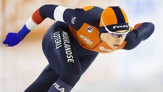 HEERENVEEN - Jutta Leerdam (NED) in actie op de 1000 meter op de EK afstanden. ANP VINCENT JANNINK