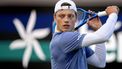 ROSMALEN - Tim van Rijthoven (NED) in actie tegen Zizou Bergs (BEL) op de vierde dag van het Libema Open tennis toernooi in Rosmalen. ANP SANDER KONING